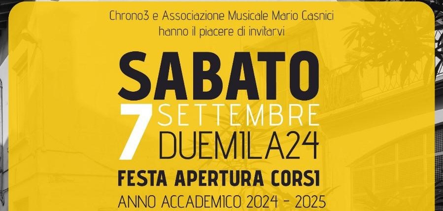 Festa apertura corsi 2024/2025