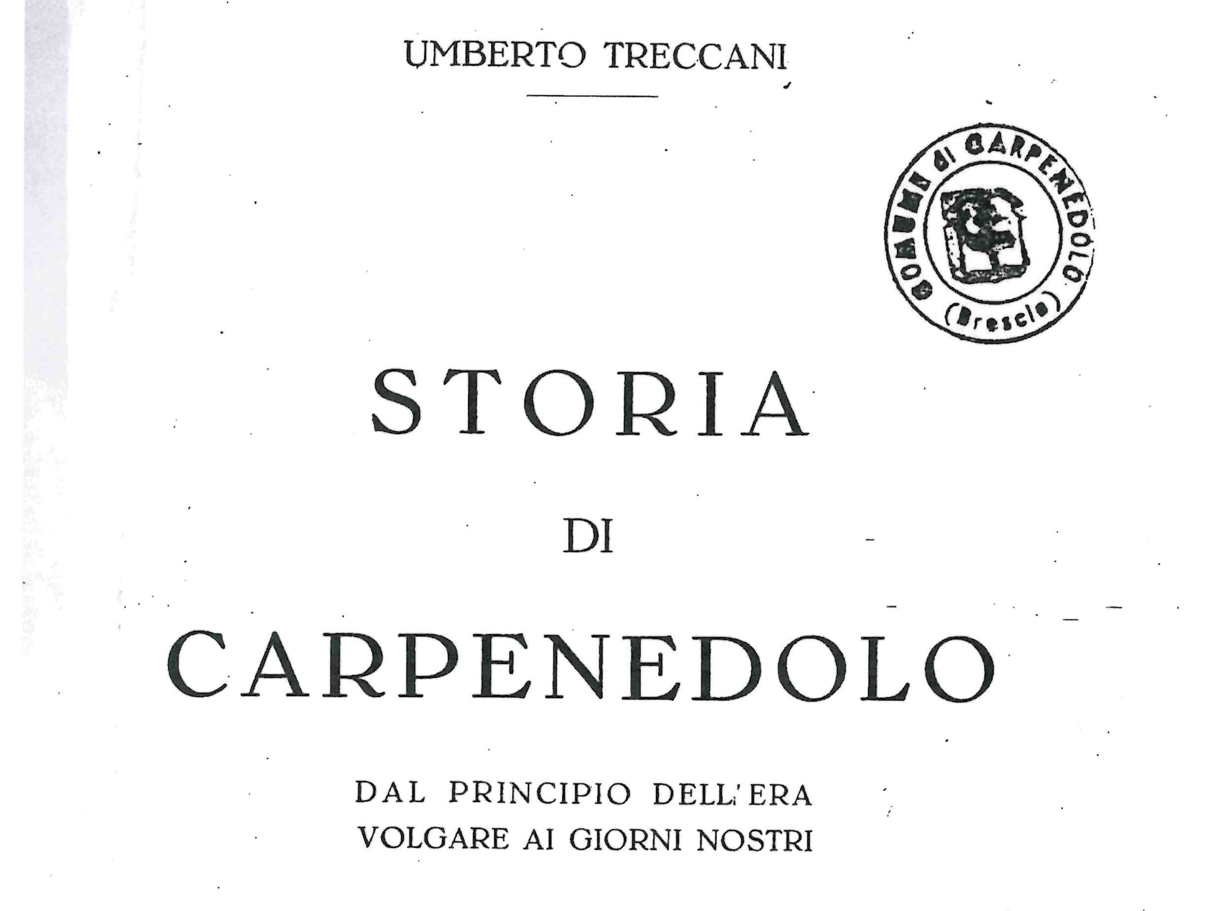 Storia di Carpenedolo di Umberto Treccani